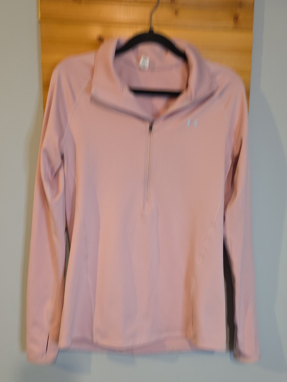 Under‎ Armour Light Pink Quarter-Zip Long Sleeve Performance Top